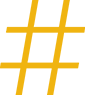 la-food-bank_my-favorite-meal-hashtag-icon-v1 A simple yellow sun icon, reminiscent of the Los Angeles Regional Food Bank's warmth, features eight rays extending from a central circle against a transparent background.