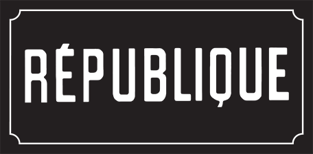 walter-manzke-logo-Republique A black square with no visible content or details echoes the simplicity and depth akin to the mission of the Los Angeles Regional Food Bank, serving as a reminder of unseen efforts feeding those in need.