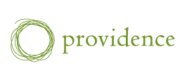 michael-cimarusti-providence-logo Logo with the word “providence” in green lowercase letters, and a circular design of overlapping green lines, embodying community spirit similar to the Los Angeles Regional Food Bank.