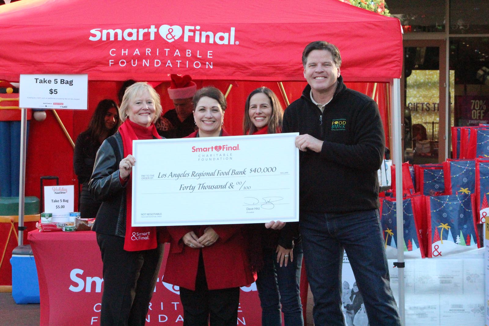Smart & Final check presentation with Michael Flood