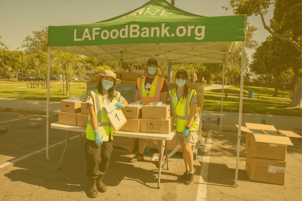 A group of volunteers at the Cudahy distribution