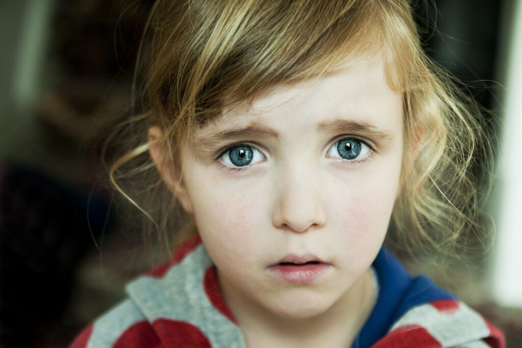 Small worried girl