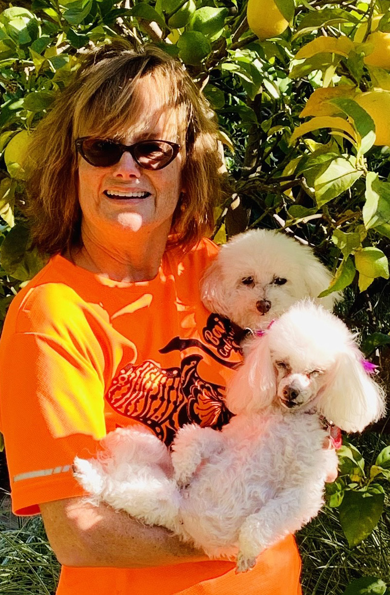 Shelley Conger with her two dogs