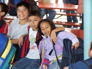 School children during lunch time