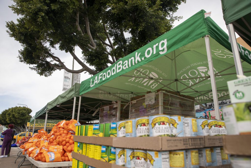 LA Rams, It's Bigger Than Us, Pepsi and the Food Bank join forces for a food distribution in Leimert Park.