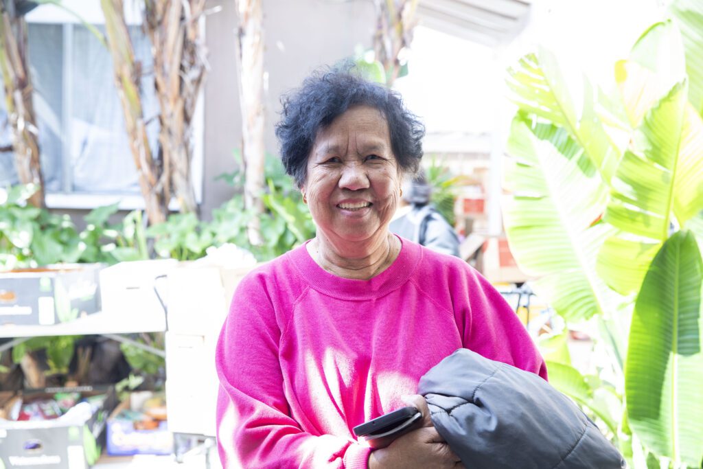 Erlinda, food recipient at Word International